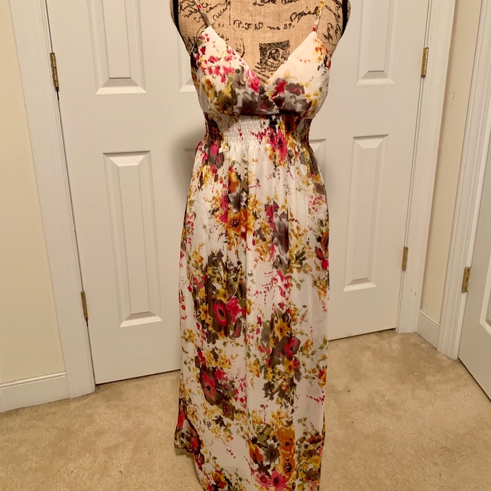 Floral chiffon dress